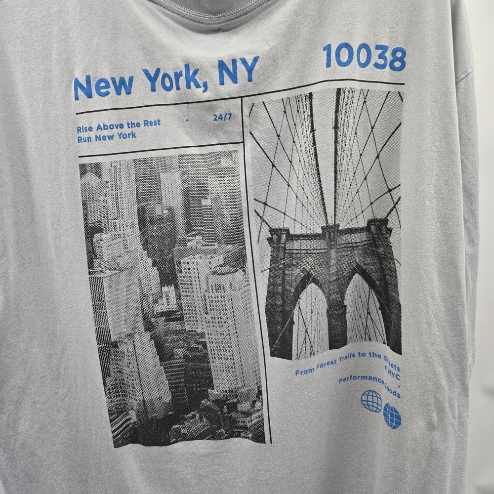 Old Navy Active Go-Dry Cool Men's Gray T-Shirt 3XL Rise Above The Rest Run NY - Picture 4 of 12